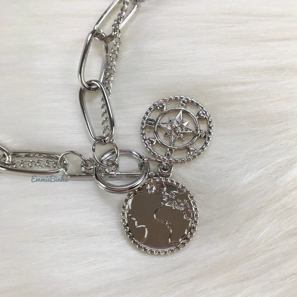 New Wanderlust ‘Go In The Direction of Your Dreams’ Coin Cutout Toggle Necklace - Picture 13 of 16